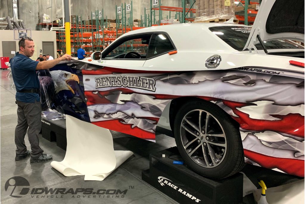 Shows installation of a Dodge Challenger Wrap